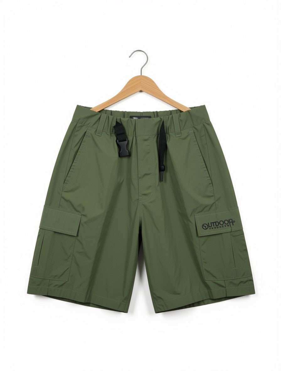 Boys Preloved Outdoor Products Green Cargo Tactical Shorts (Size 7-8 Years)