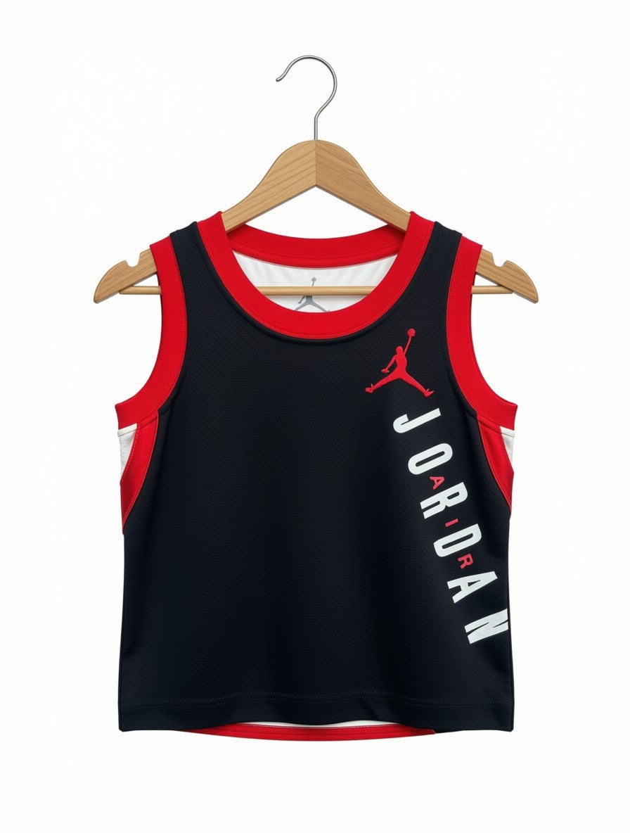 Boys' Preloved Jordan Graphic Basketball Mesh Jersey Tank Top (Size 4-5Y)