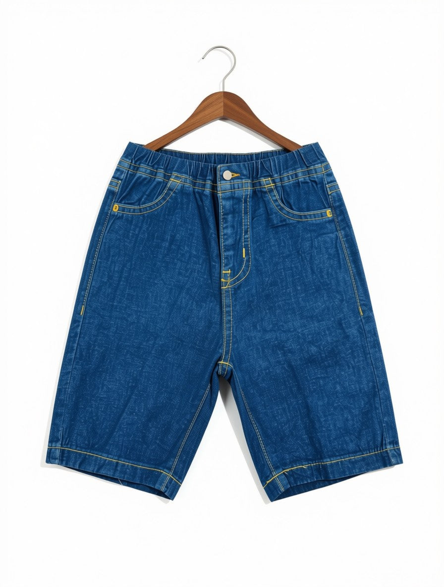 Boys Preloved Classic Long Denim Shorts (Size 6-7Y)