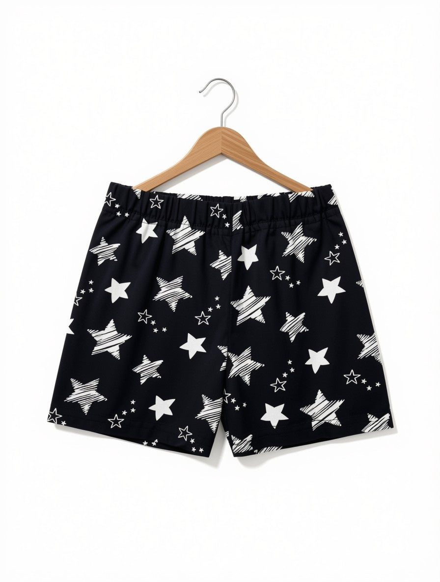Boys Preloved Scribble Star Shorts (Size 1-1.5Y)