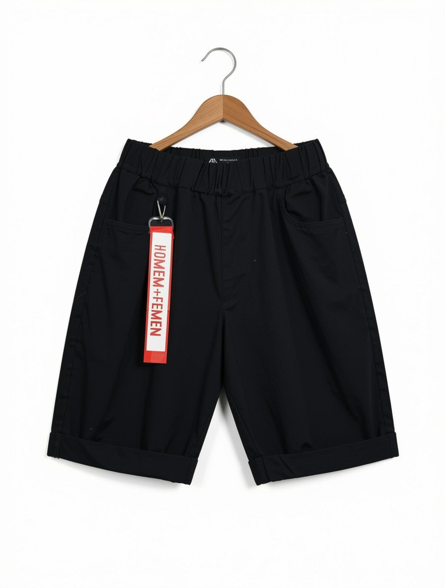 Boys Preloved Black Utility Streetwear Shorts (Size 4-5Y)