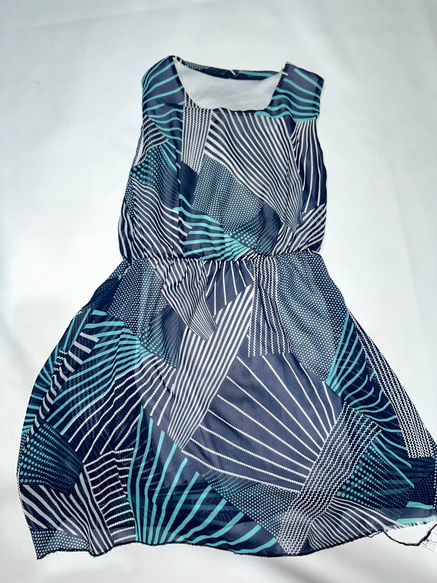 Girls' Preloved Abstract Printed Chiffon Dress