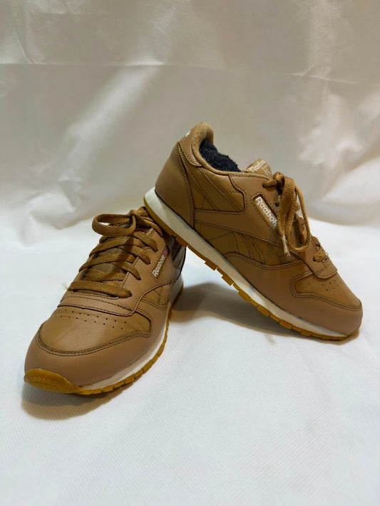 Preloved Reebok Classic Leather Tan Brown Kids Low-Top Sneakers