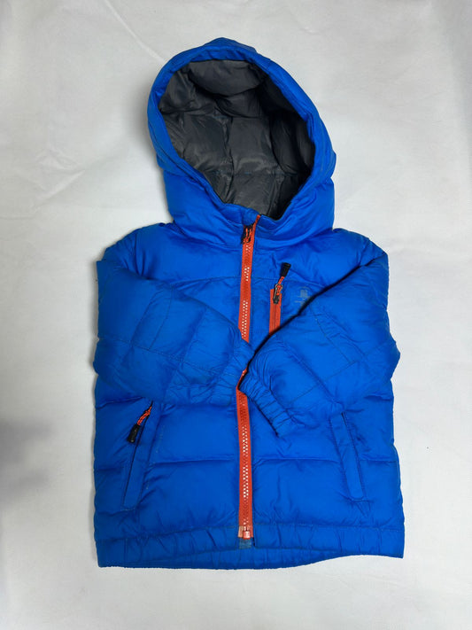 Preloved Baby Electric Royal Blue Puffer Jacket with Orange Zippers