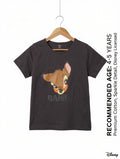 Preloved Disney Licensed Bambi Graphic T-Shirt – Dark Charcoal Grey (Ages 4-5)