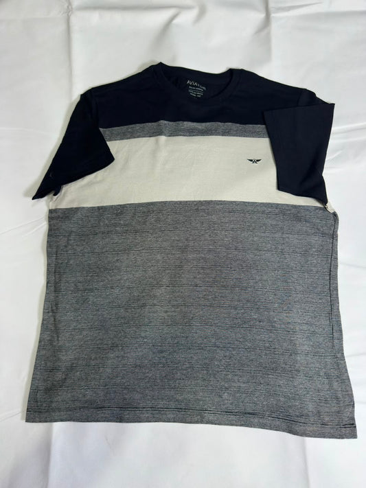 Preloved Aviator Navy & Grey Colorblock Minimalist Logo T-Shirt