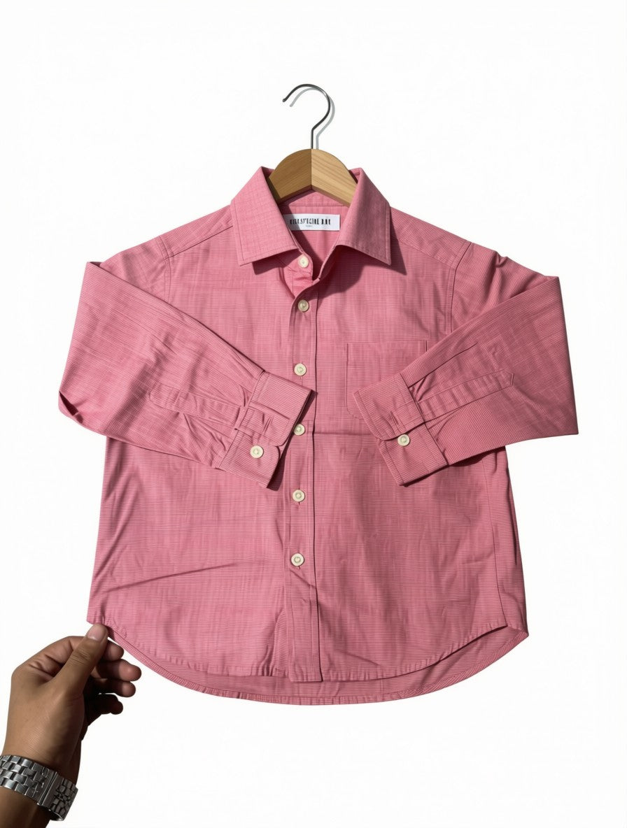 Boys Preloved Pink Button-Down Shirt (Size 3-4Y)
