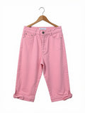 Preloved Zara Kids Bow-Hem Cropped Pants – Pastel Pink (Size 4T/5T)
