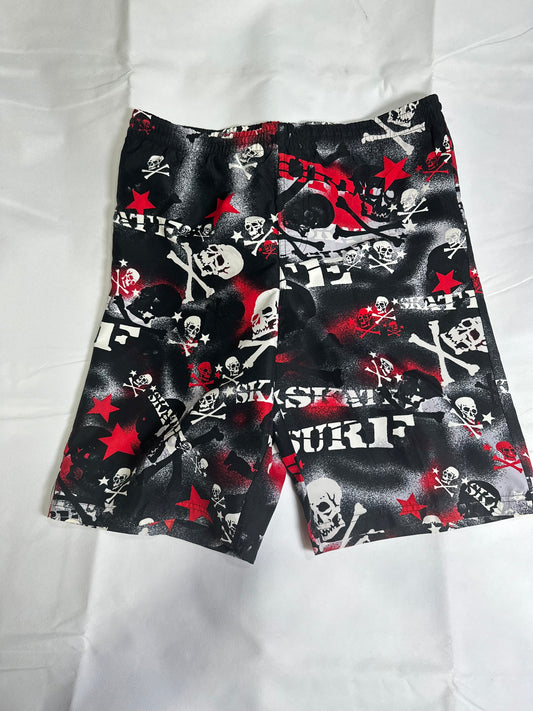 Men's Preloved Skull & Star Graphic Board Shorts