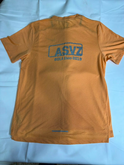 Men's Preloved Nike Dri-FIT Orange Pinwheel Mesh Running T-Shirt
