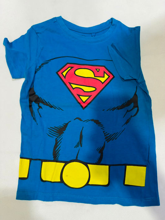 Preloved DC Comics Superman Costume Suit Bright Blue Graphic Short Sleeve T-Shirt