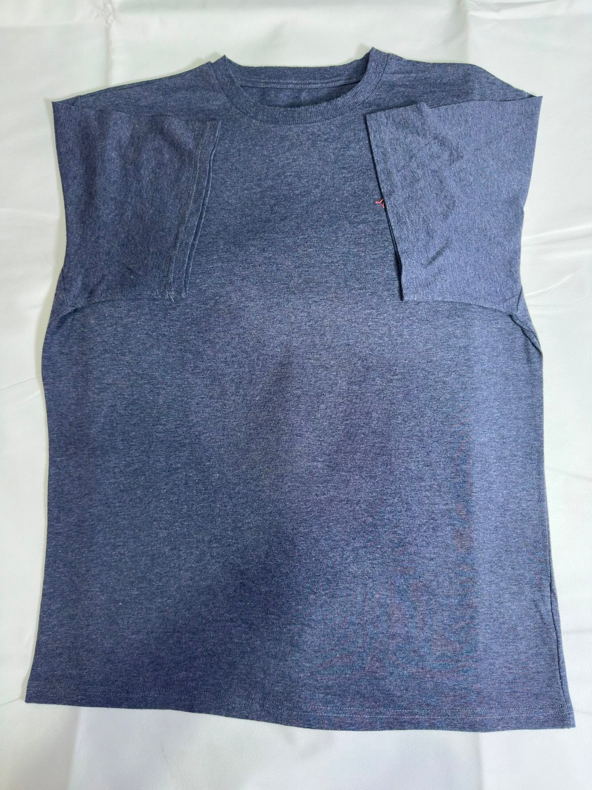 Men's Preloved Heather Navy Blue Basic Crew Neck T-Shirt