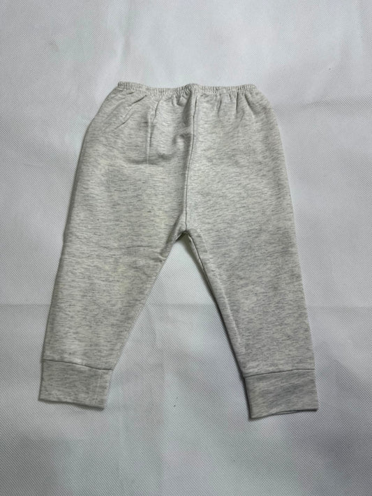 Preloved Baby Light Heather Grey Elastic Waist Cuffed Trousers