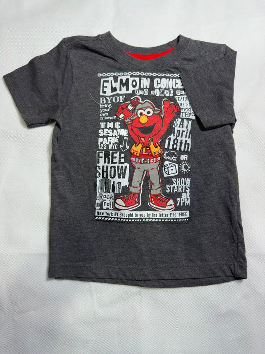 Preloved Sesame Street "Elmo In Concert" Charcoal Grey Graphic T-Shirt