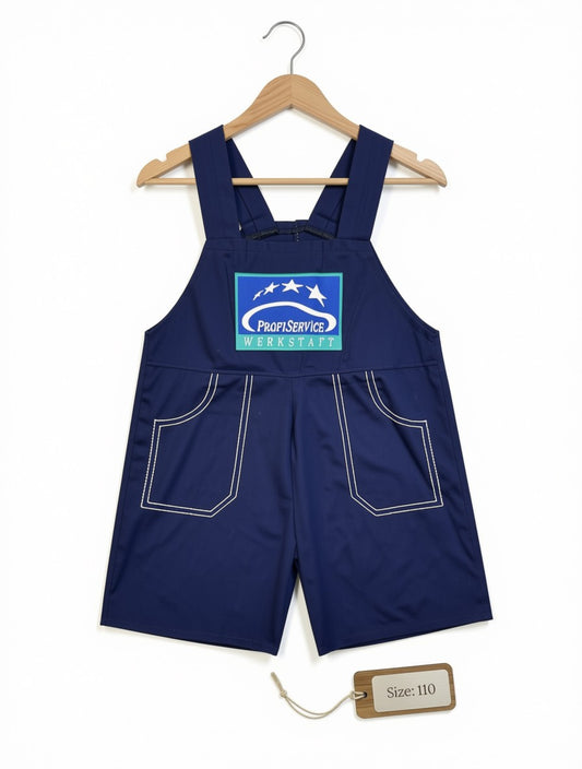 Preloved Kids ProfiService Werkstatt Utility Overalls Shorts – Navy Blue (Size 110)