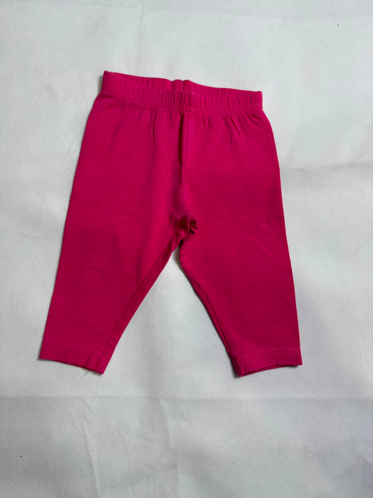 Preloved Baby Girls Bright Magenta Pink Elastic Waist Stretch Leggings