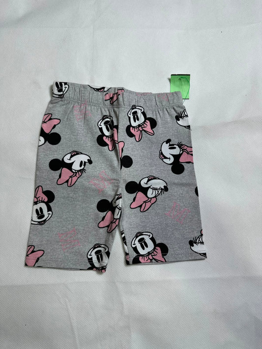 Preloved Disney Girls Grey Heather Minnie Mouse All-Over Print Cycling Trouser