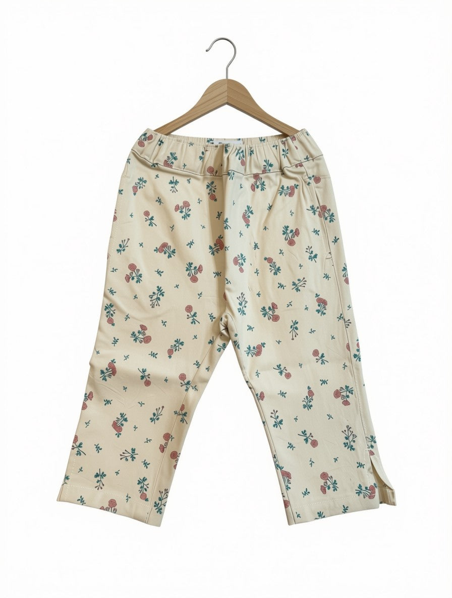 Girls' Preloved Ditsy Floral Wide-Leg Pull-On Pants (Size 5-6Y)