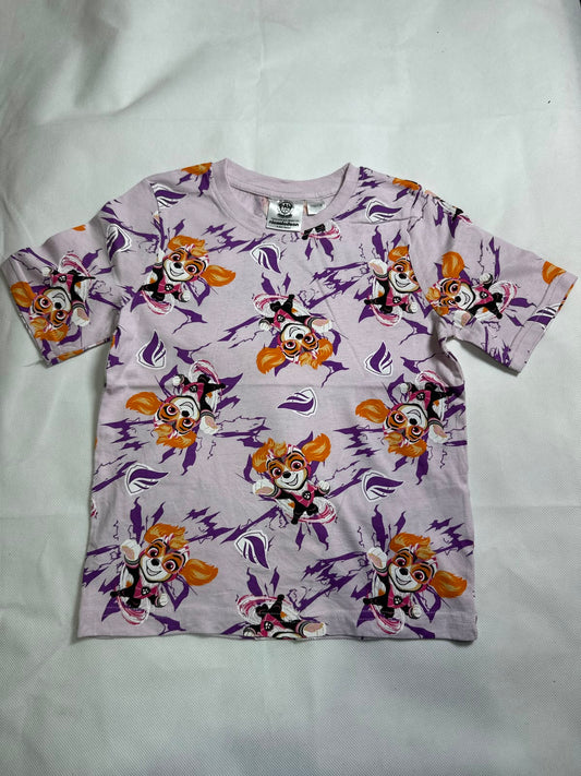 Preloved Nickelodeon PAW Patrol Girls Light Purple Skye All-Over Print T-Shirt