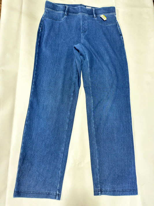 Lands' End Blue Stretch Straight Leg Pull-On Denim Jeggings