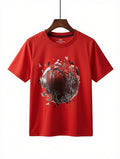 Preloved Kids Basketball Shatter Graphic Performance T-Shirt – Red (Ages 5-6Y)