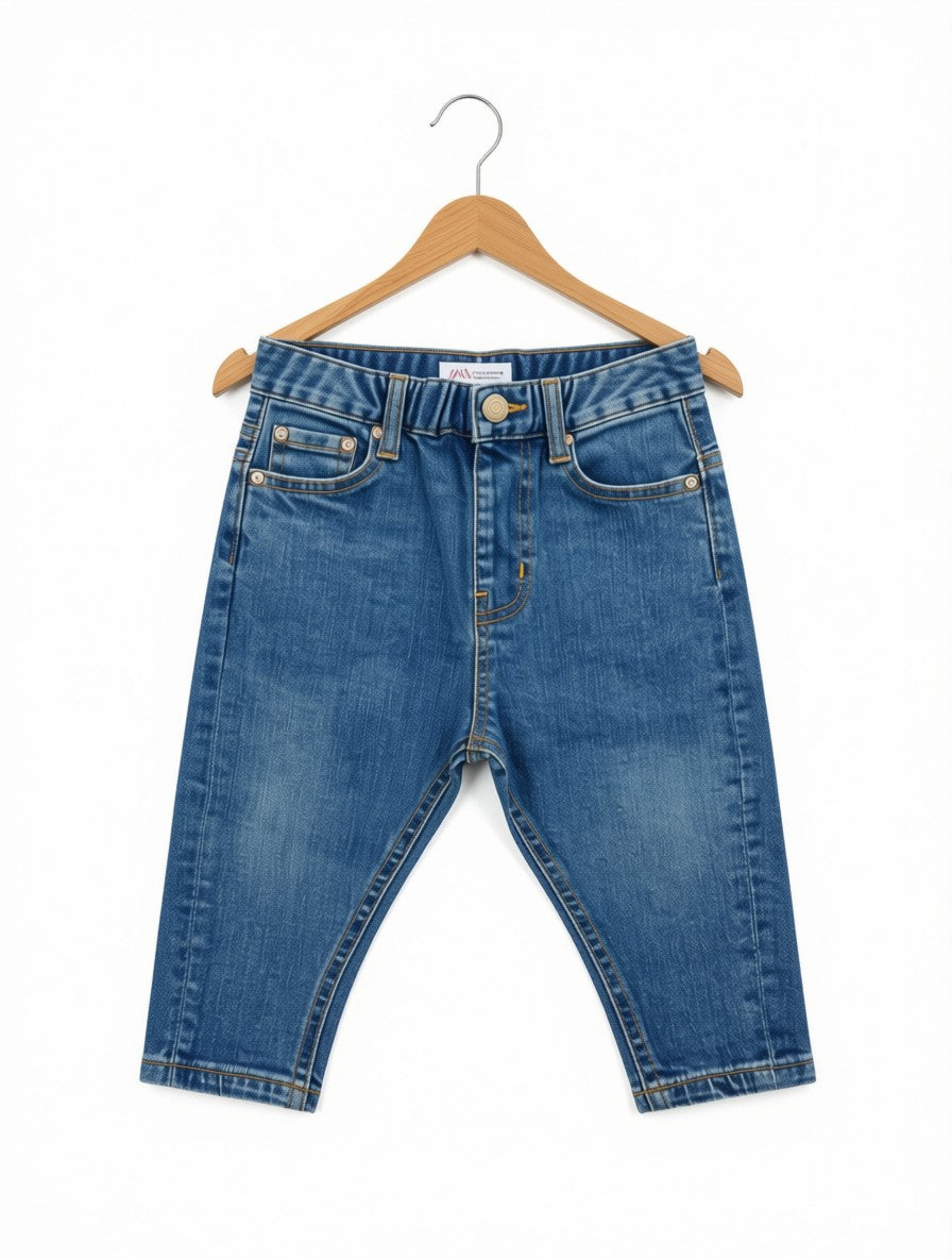 Preloved Zara Kids Classic Straight Leg Jeans – Medium Wash Denim (Size 2T/3T)