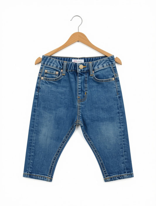 Preloved Zara Kids Classic Straight Leg Jeans – Medium Wash Denim (Size 2T/3T)