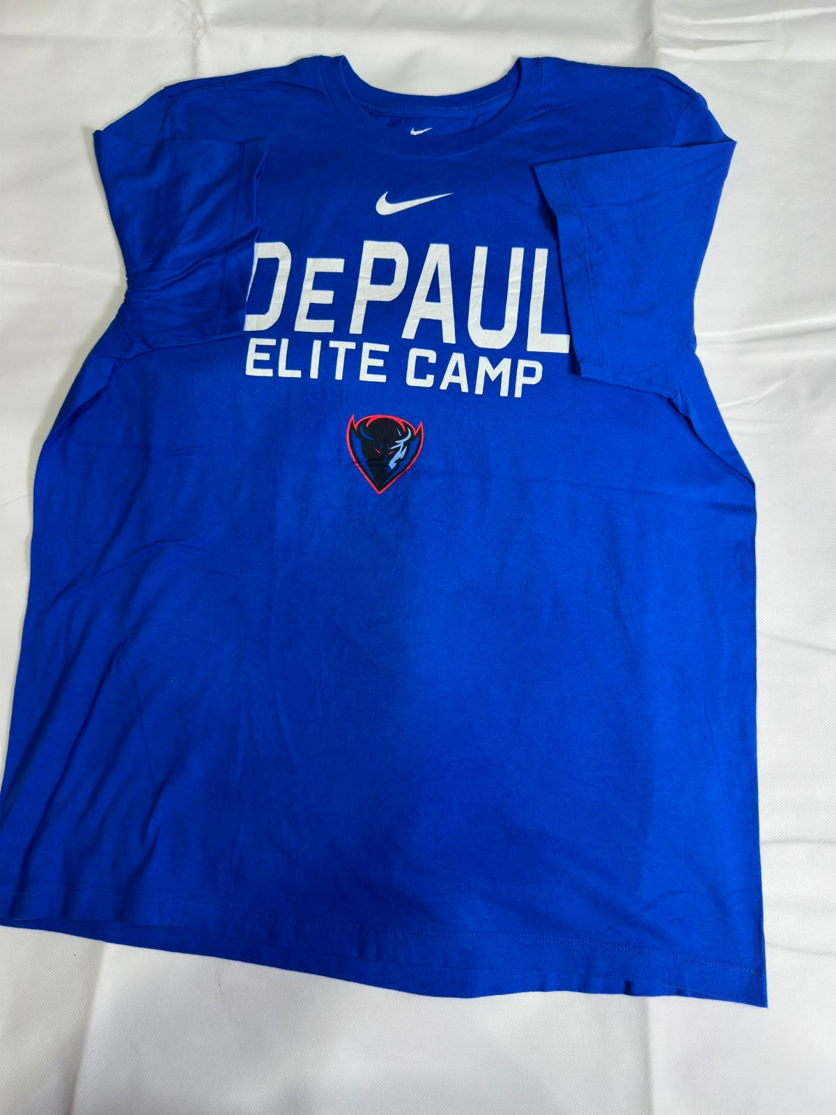 Preloved Nike Royal Blue "DePaul Elite Camp" Graphic T-Shirt