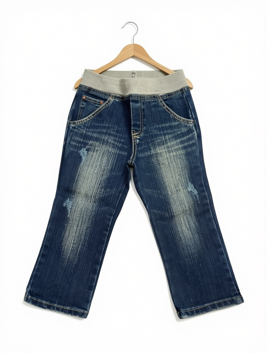 Boys' Preloved Distressed Soft-Waist Jeans (Size 6-7Y)