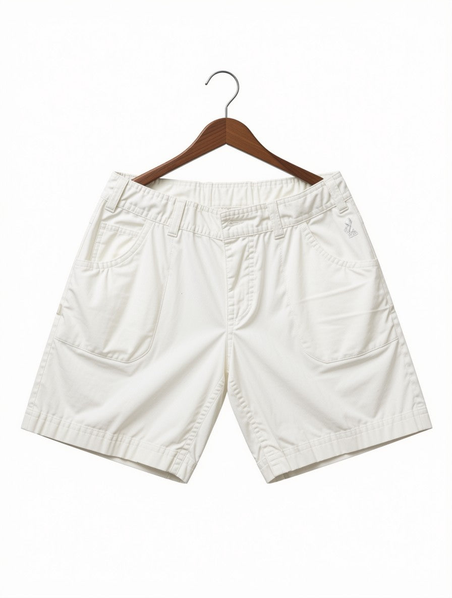 Boys Preloved White Casual Utility Shorts (Size 3-4Y)