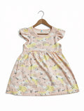 Preloved Kids Whimsical Unicorn & Tie-Dye Dress – Pastel Pink & Yellow (Size 5-6 Years)