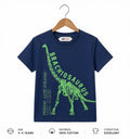 Preloved H&M Kids Brachiosaurus Skeleton Graphic T-Shirt – Navy Blue 100% Cotton (Ages 3-4)