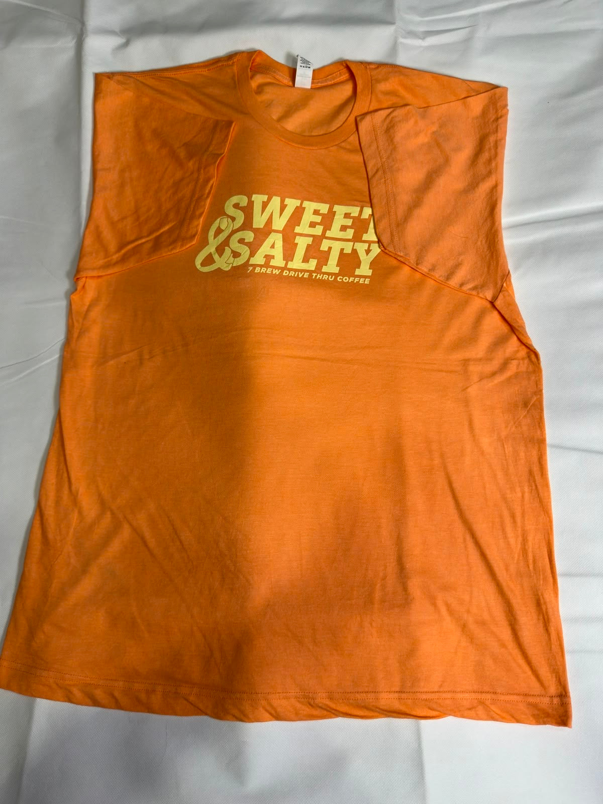 Preloved Orange "Sweet & Salty" 7 Brew Coffee Graphic T-Shirt