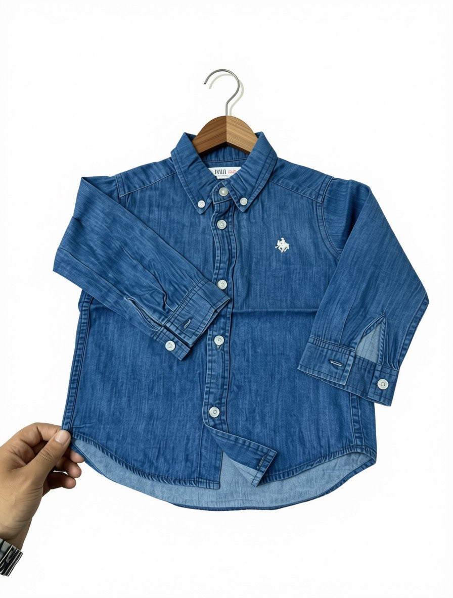 Boys Preloved Premium Denim Shirt (Size 2-3Y)