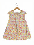 Preloved Kids Ditsy Floral Cap-Sleeve Dress – Bright Multi-Color Print (Size 5-6 Years)