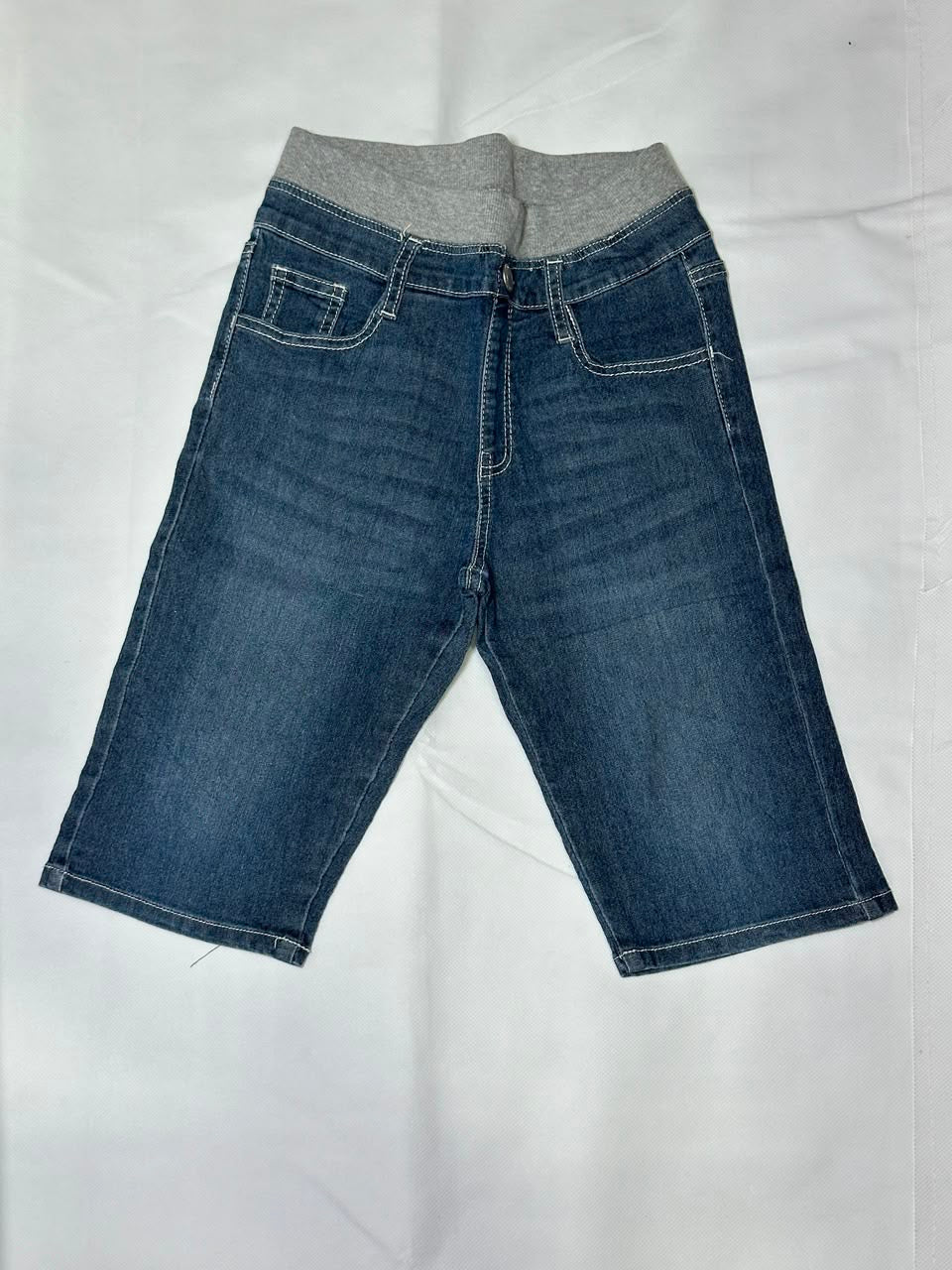 Preloved Kids Dark Wash Elastic Waist Denim Bermuda Shorts
