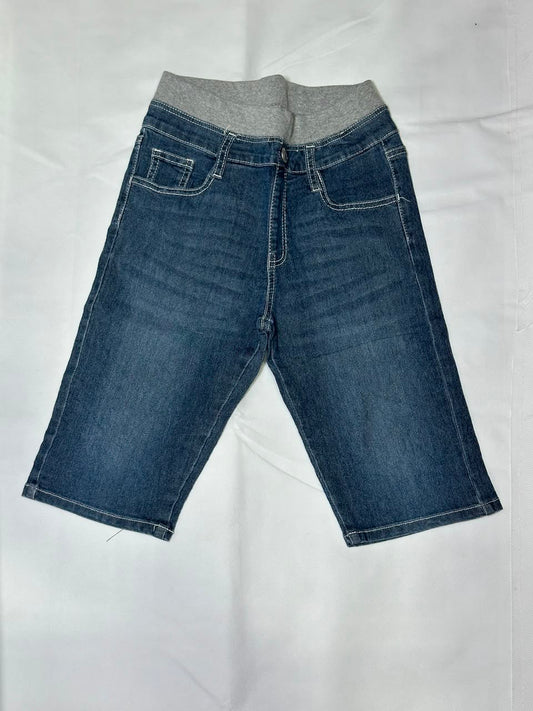 Preloved Kids Dark Wash Elastic Waist Denim Bermuda Shorts