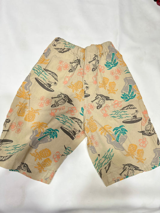 Boys Preloved Tropical Hawaiian Surfing Casual Shorts