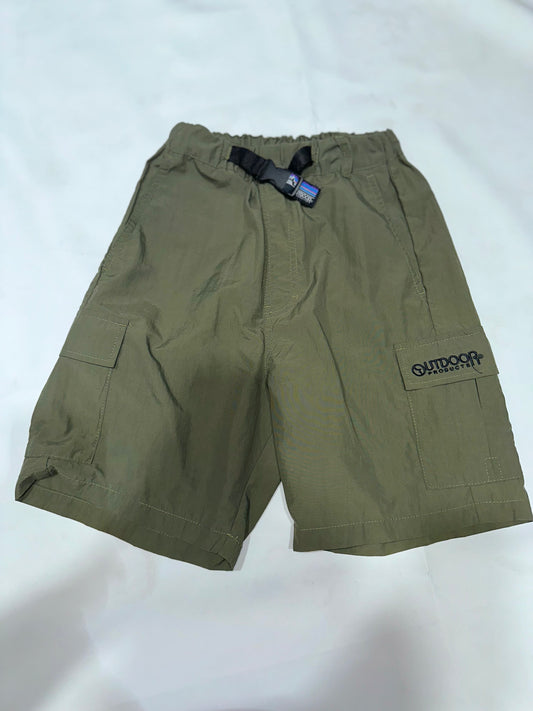 Boys Preloved Outdoor Products Green Cargo Tactical Shorts