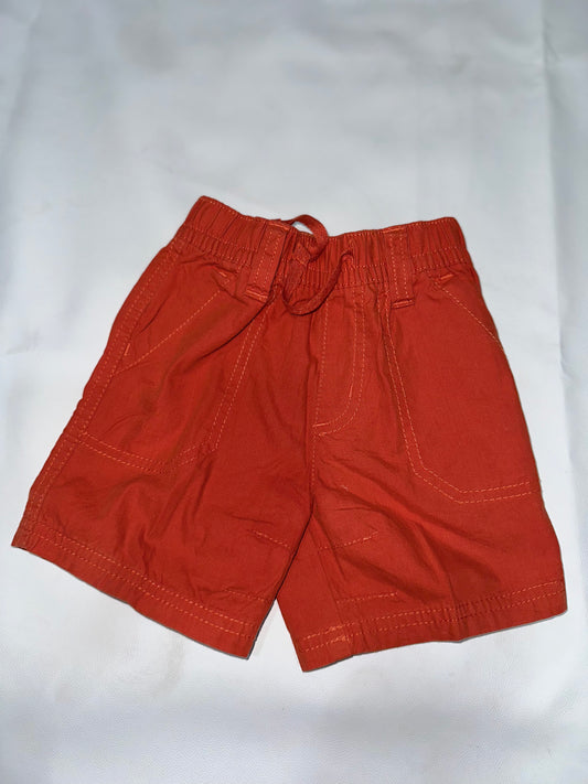 Boys Preloved Orange Contrast Stitch Shorts