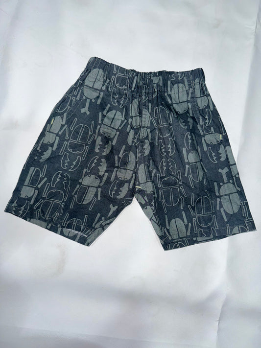 Boys Preloved Zara Kids Beetle Bug Graphic Casual Shorts