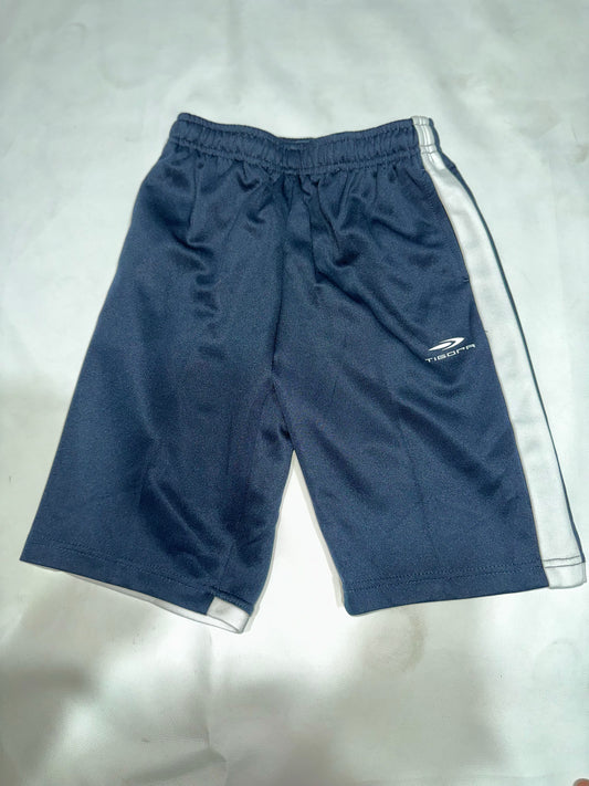 Boys Preloved Navy Blue & White Track Sports Shorts