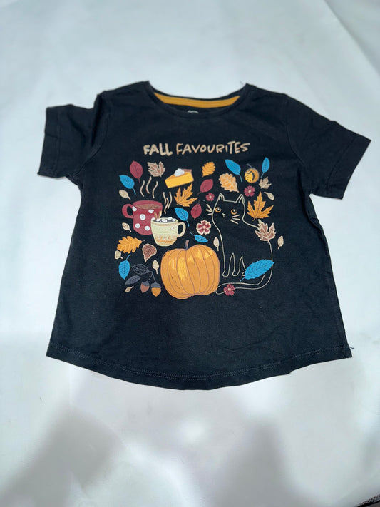 Preloved Kids "Fall Favourites" Ruffled Graphic T-Shirt