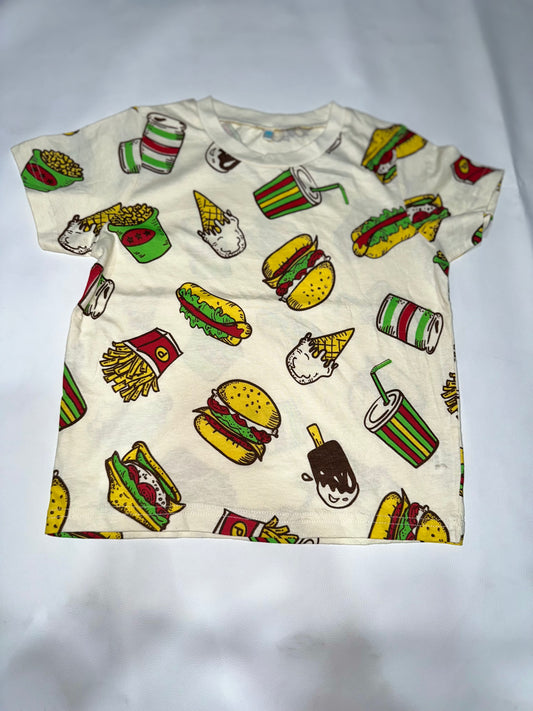 Preloved Kids All-Over Fast Food Graphic T-Shirt