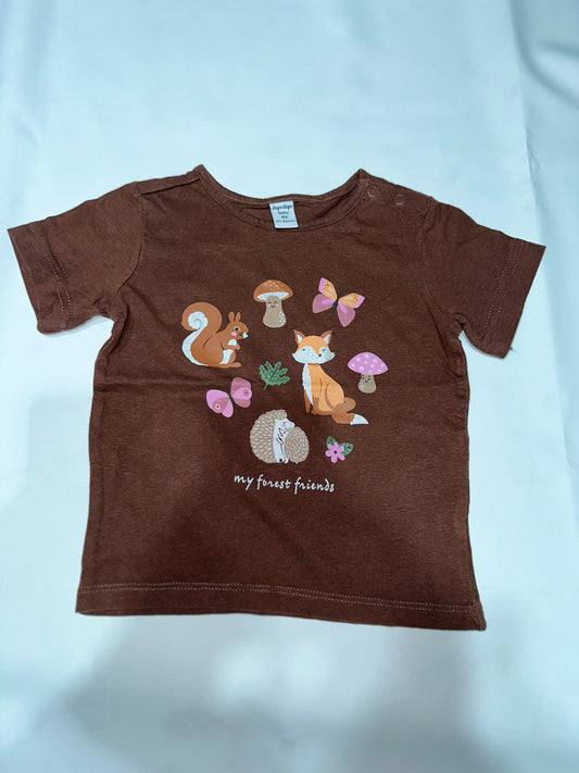 Preloved Toddler "My Forest Friends" Graphic T-Shirt – Earthy Brown