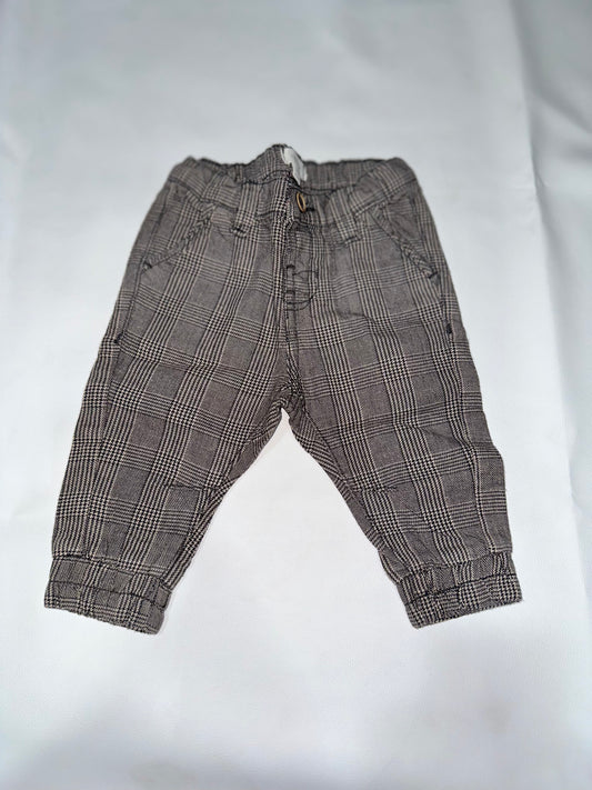 Boys' Preloved Zara Plaid Jogger Pants