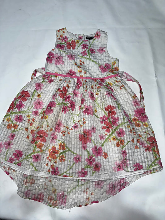 Girls' Preloved Floral Hi-Low Party Dress