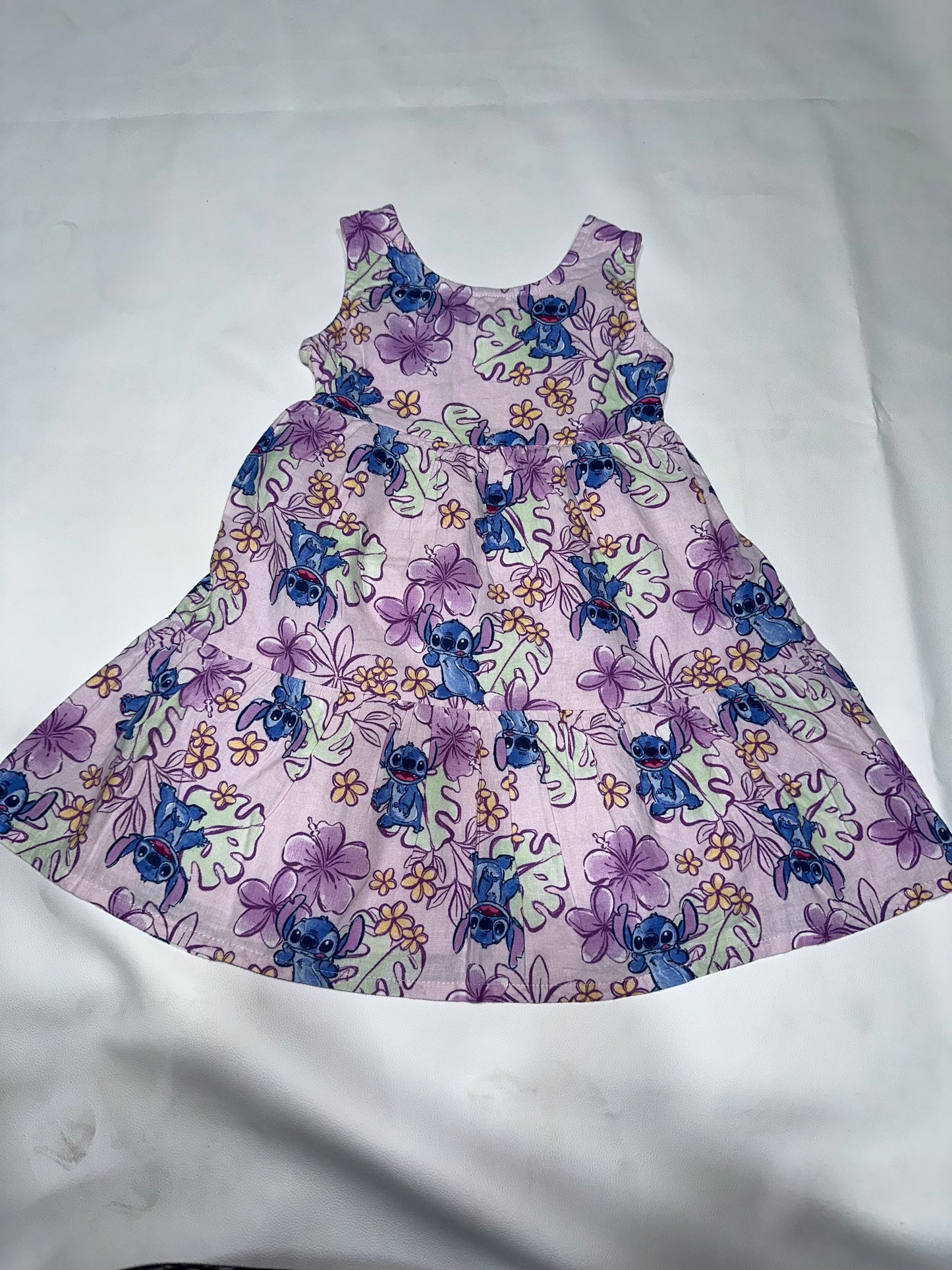 Girls' Preloved Disney Stitch Tiered Sundress