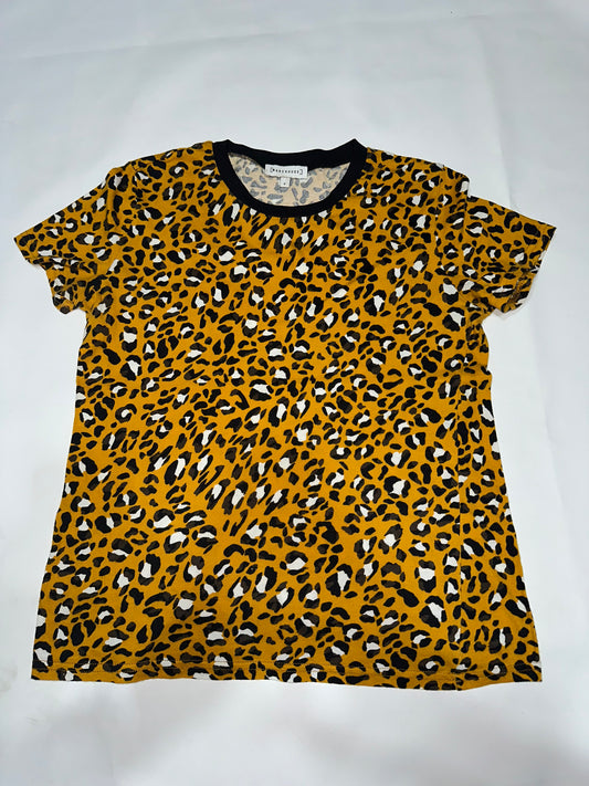 Girls ' Preloved Mustard Leopard Print T-Shirt