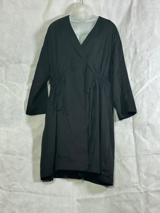 NWT ZELAL MOTOMACHI Japanese Brand Black Drawstring Trench Dress